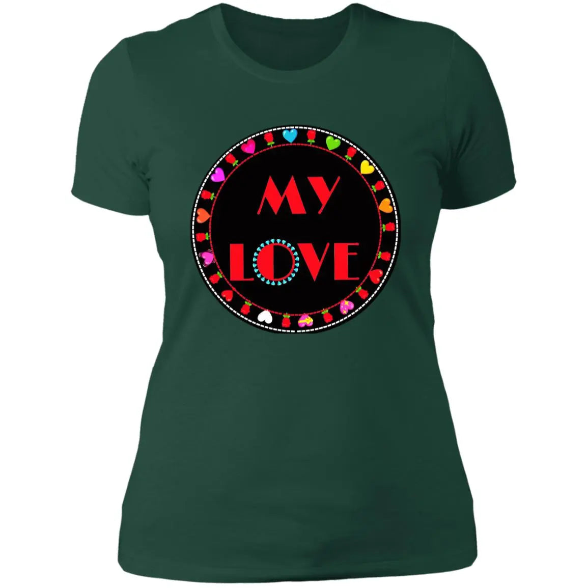 Multi - My Love - NL3900 Ladies' Boyfriend Vintage T-Shirt CustomCat
