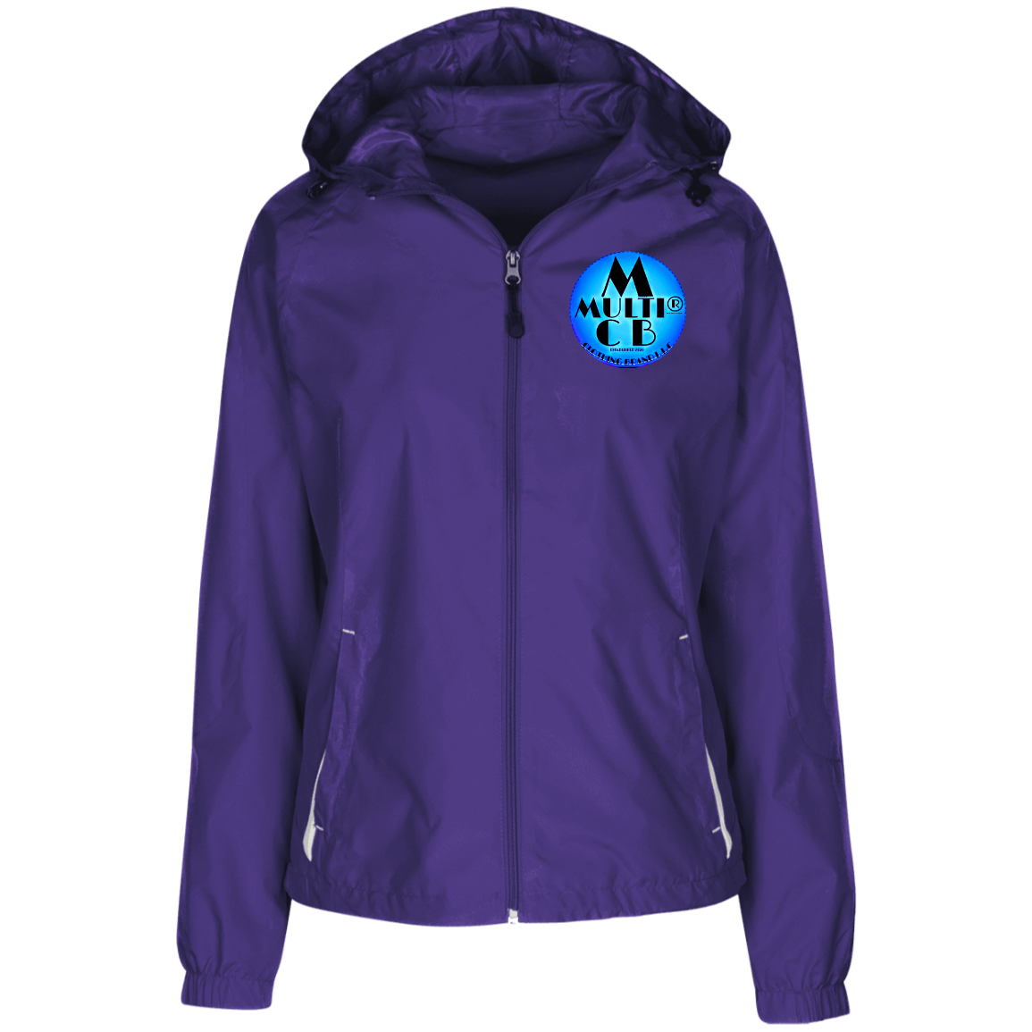 Multi Clothing Brand L.L.C - Ladies' Jersey-Lined Hooded Windbreaker CustomCat