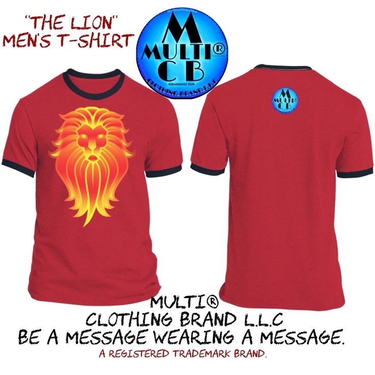 Be a Message Wearing a Message: The Lion - Men's Ringer T-Shirt from Multi Clothing Brand LLC