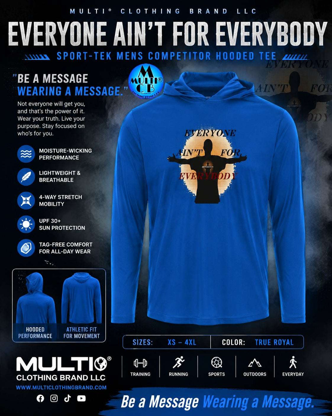 Everyone Ain't For Everybody Men's Hooded Tee: Ultimate Streetwear Style With a Message