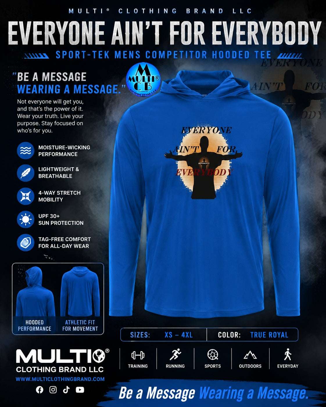 Everyone Ain't For Everybody Men's Hooded Tee: Ultimate Streetwear Style With a Message