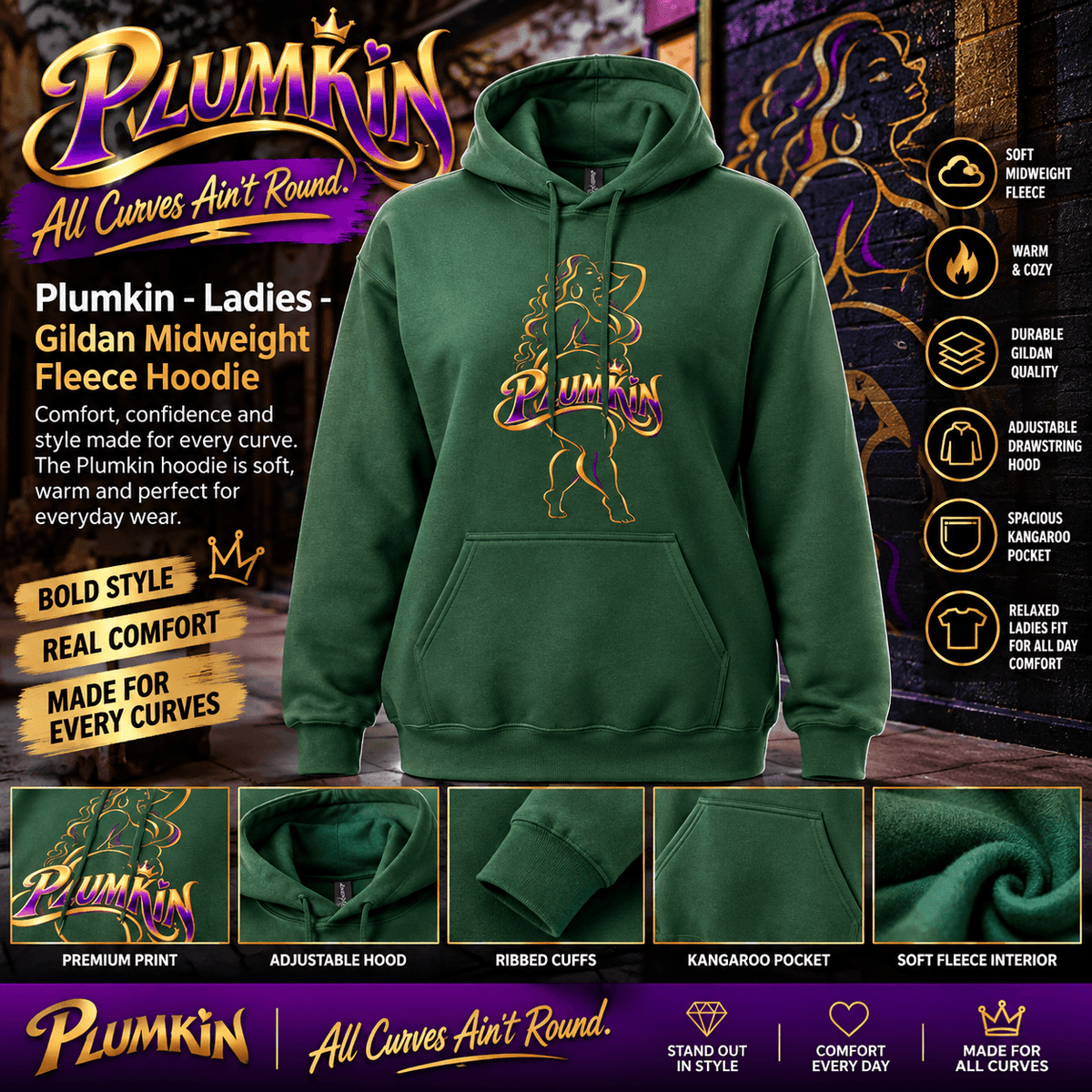 Marketing ad image Plumkin Ladies Hoodie 