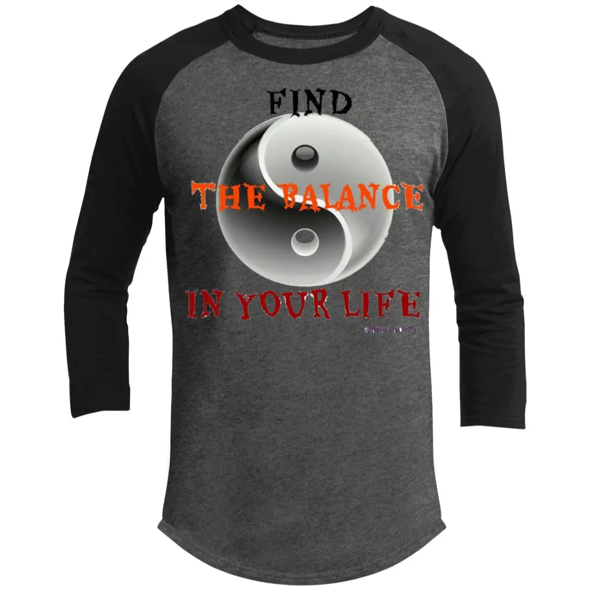 Find The Balance In Your Life - Men's 3/4 Raglan Sleeve Shirt CustomCat