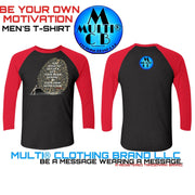 Be Your Own Motivation - Men's Tri-Blend 3/4 Sleeve Raglan T-Shirt plus