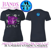 Hands - Ladies' Boyfriend T-Shirt CustomCat