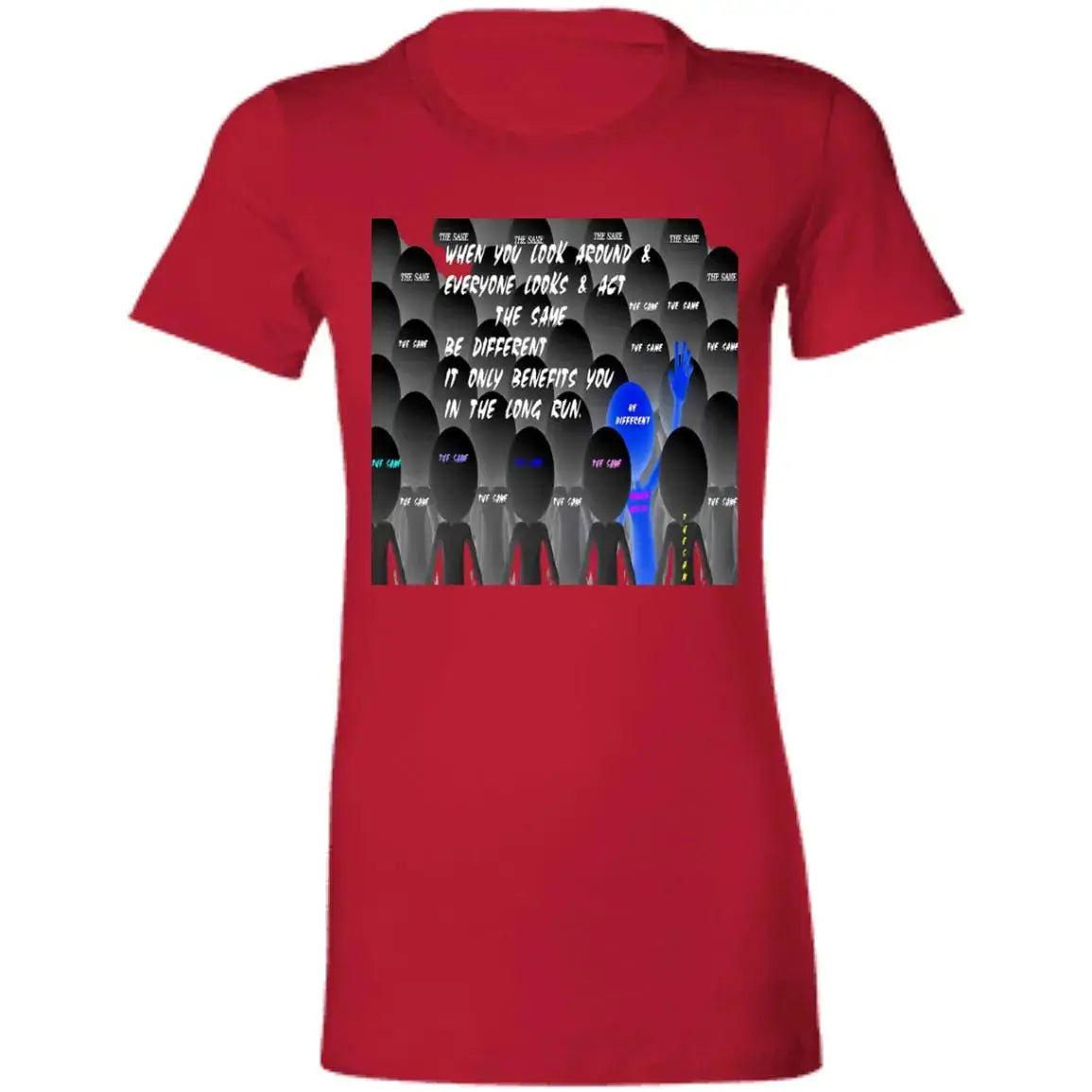 Be Different - Ladies - SS - T-Shirt CustomCat