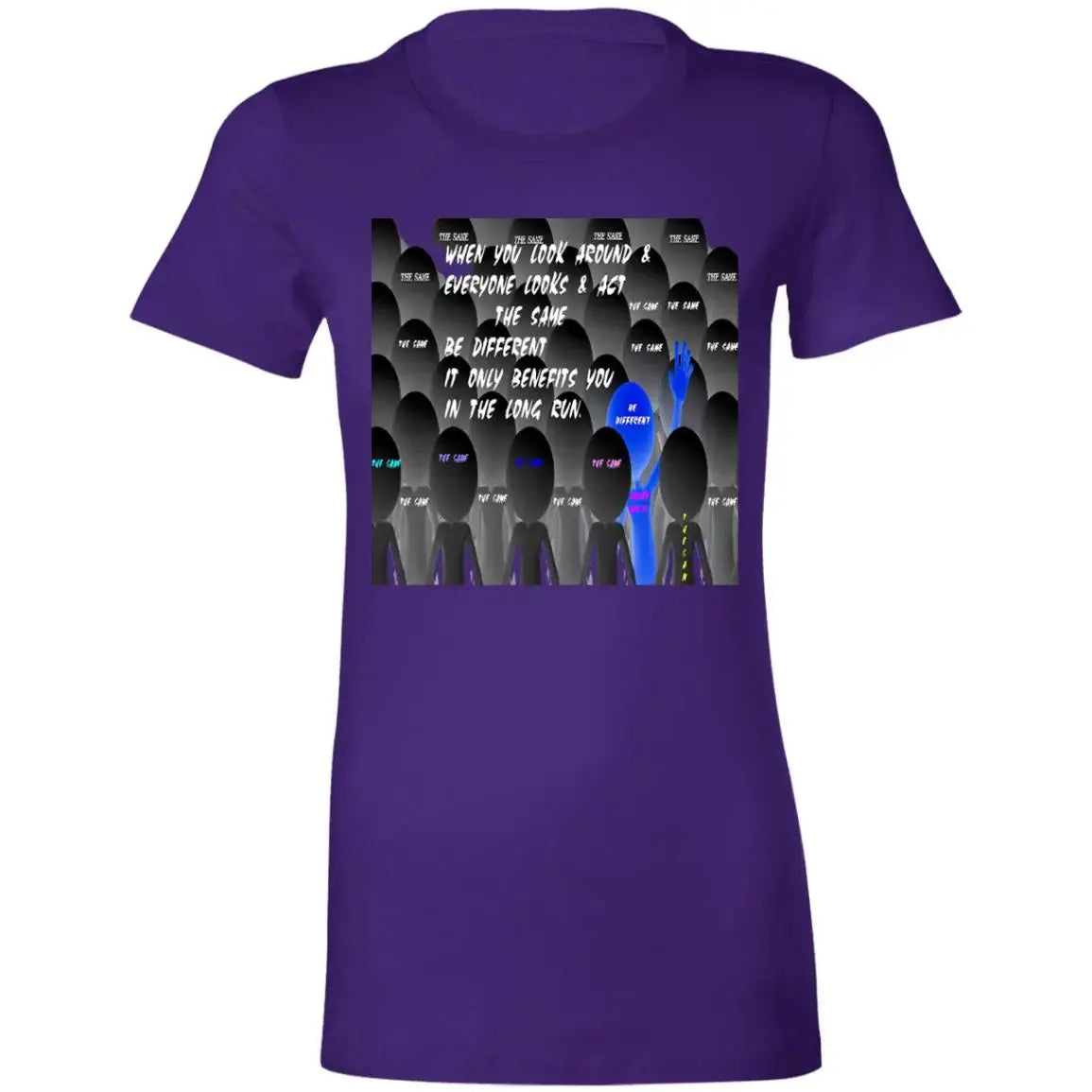 Be Different - Ladies - SS - T-Shirt CustomCat