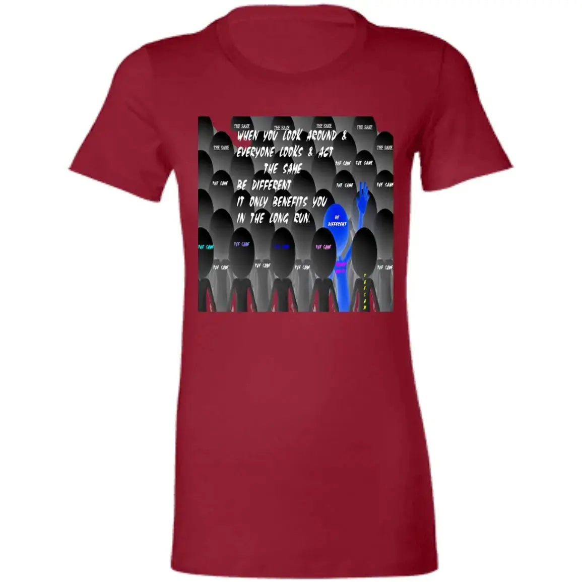 Be Different - Ladies - SS - T-Shirt CustomCat