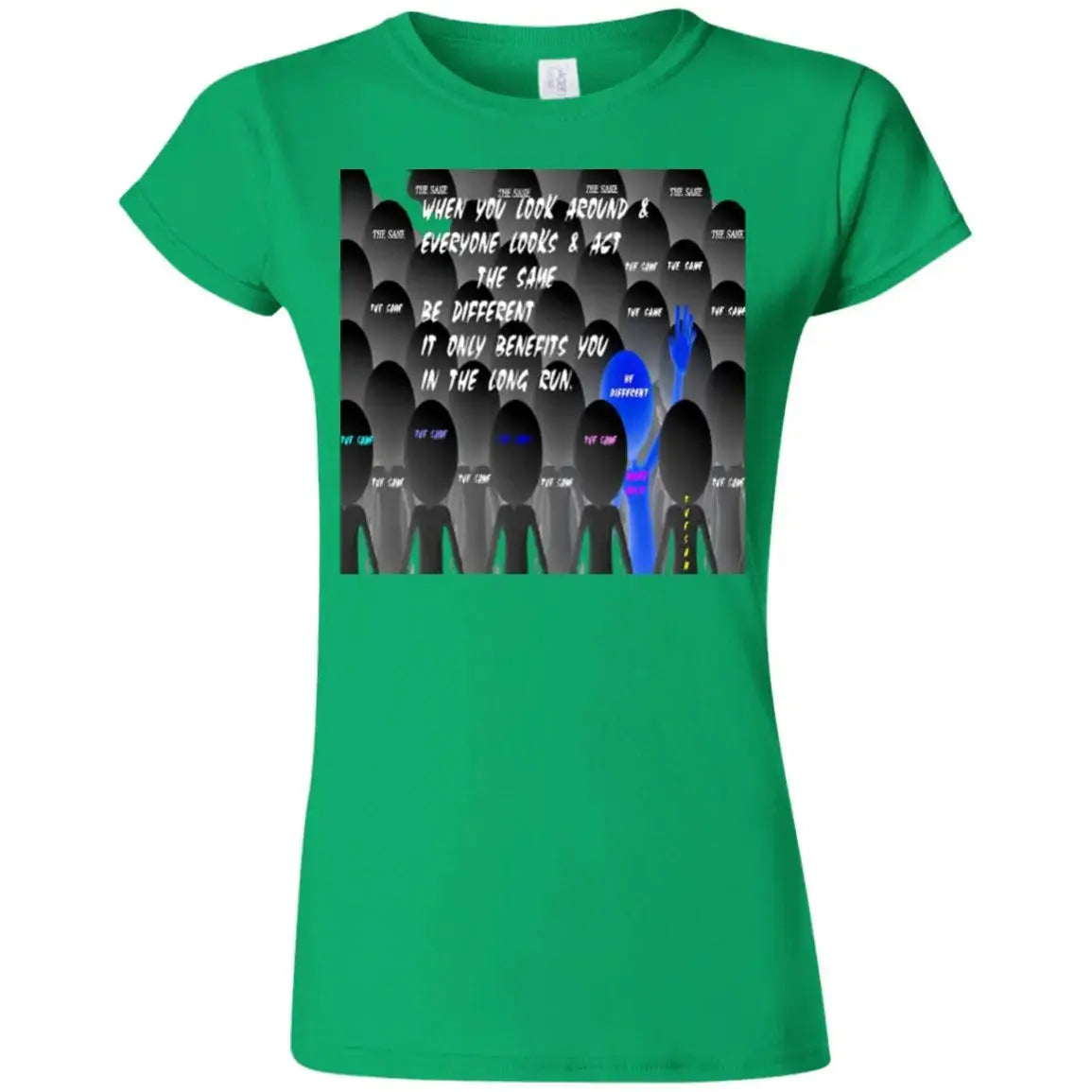 Be Different - Ladies SS - Vintage - T-Shirt CustomCat