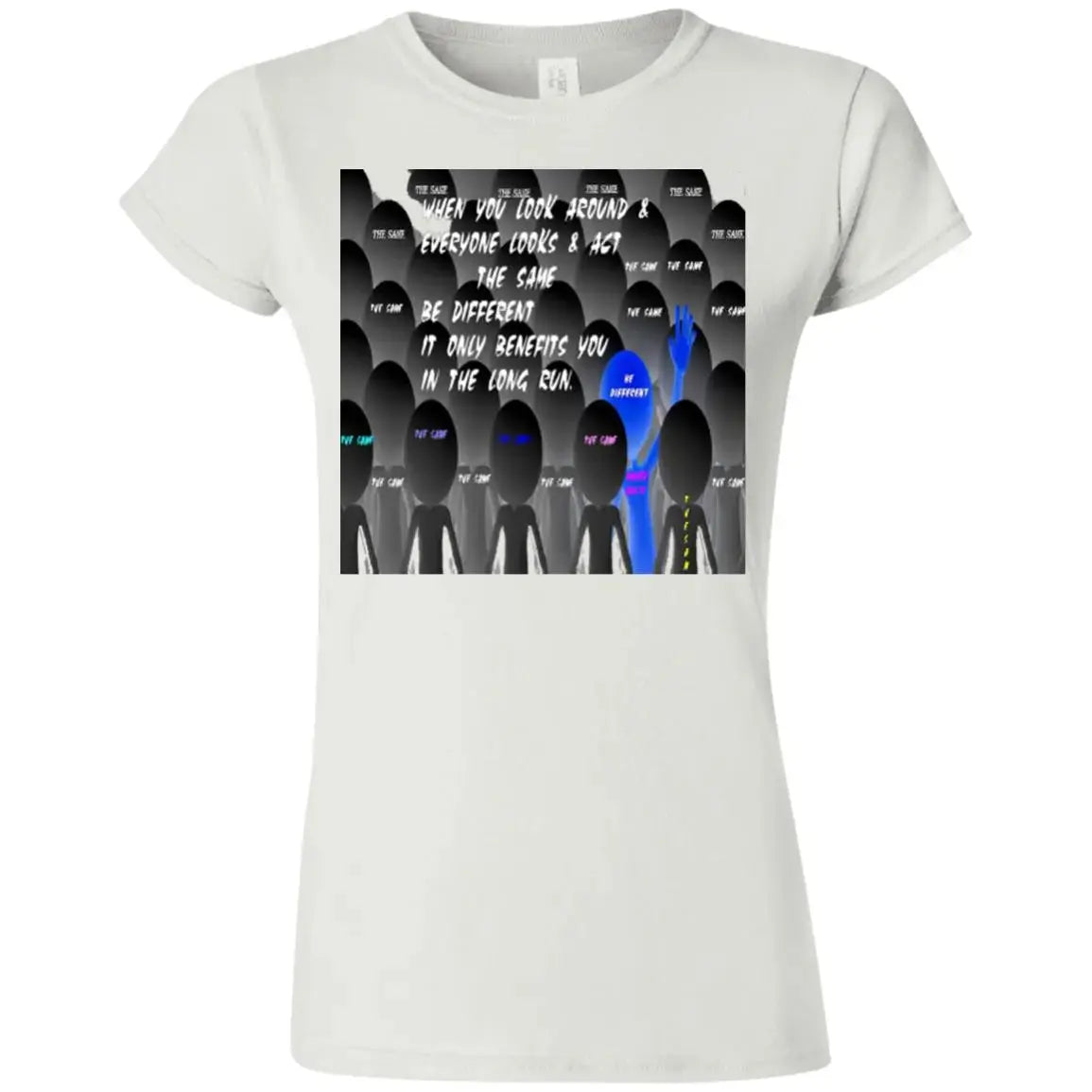 Be Different - Ladies SS - Vintage - T-Shirt CustomCat