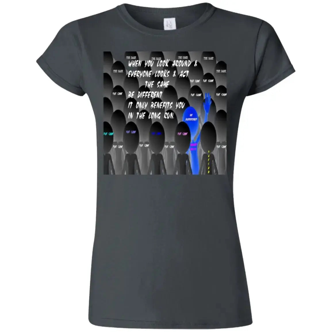 Be Different - Ladies SS - Vintage - T-Shirt CustomCat
