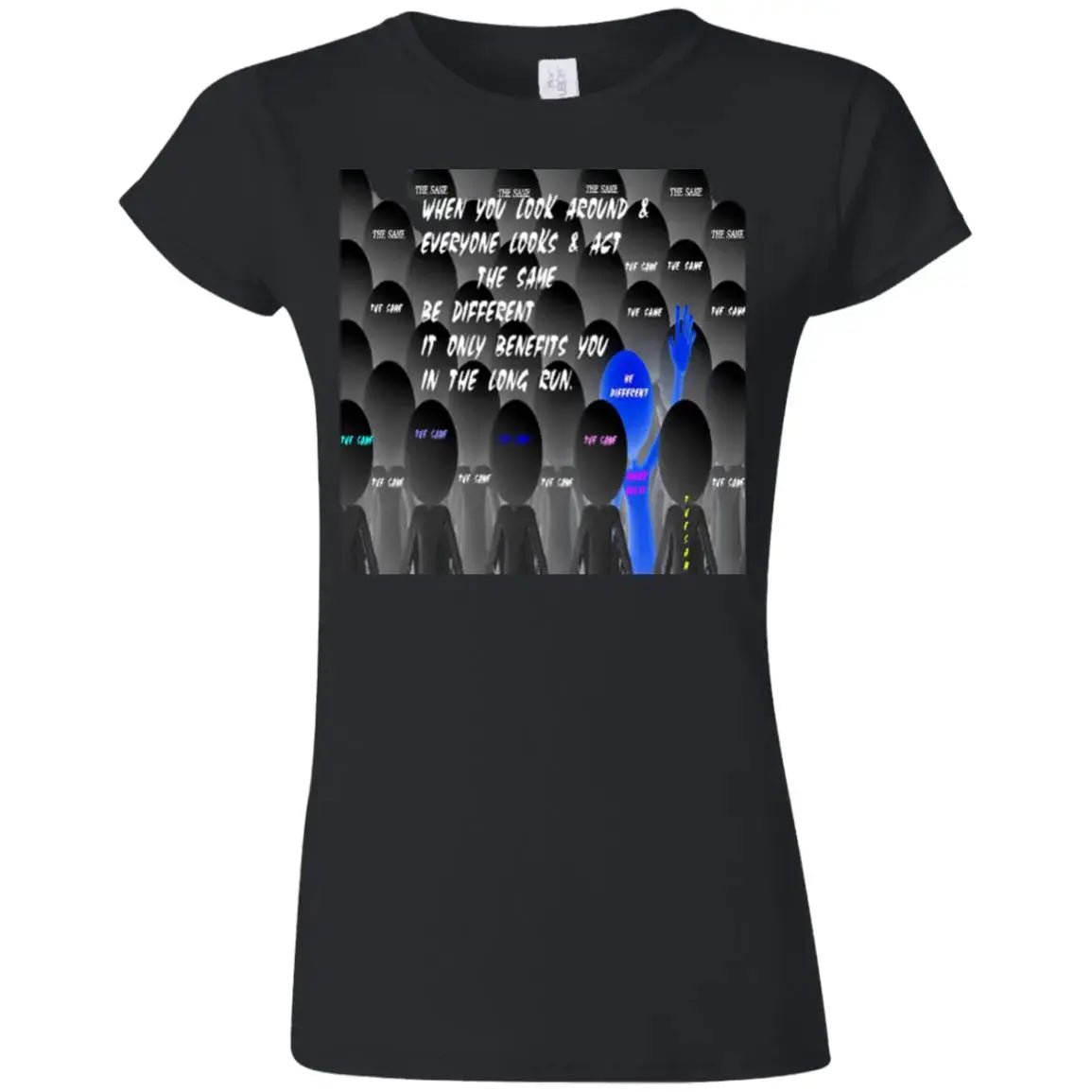 Be Different - Ladies SS - Vintage - T-Shirt CustomCat