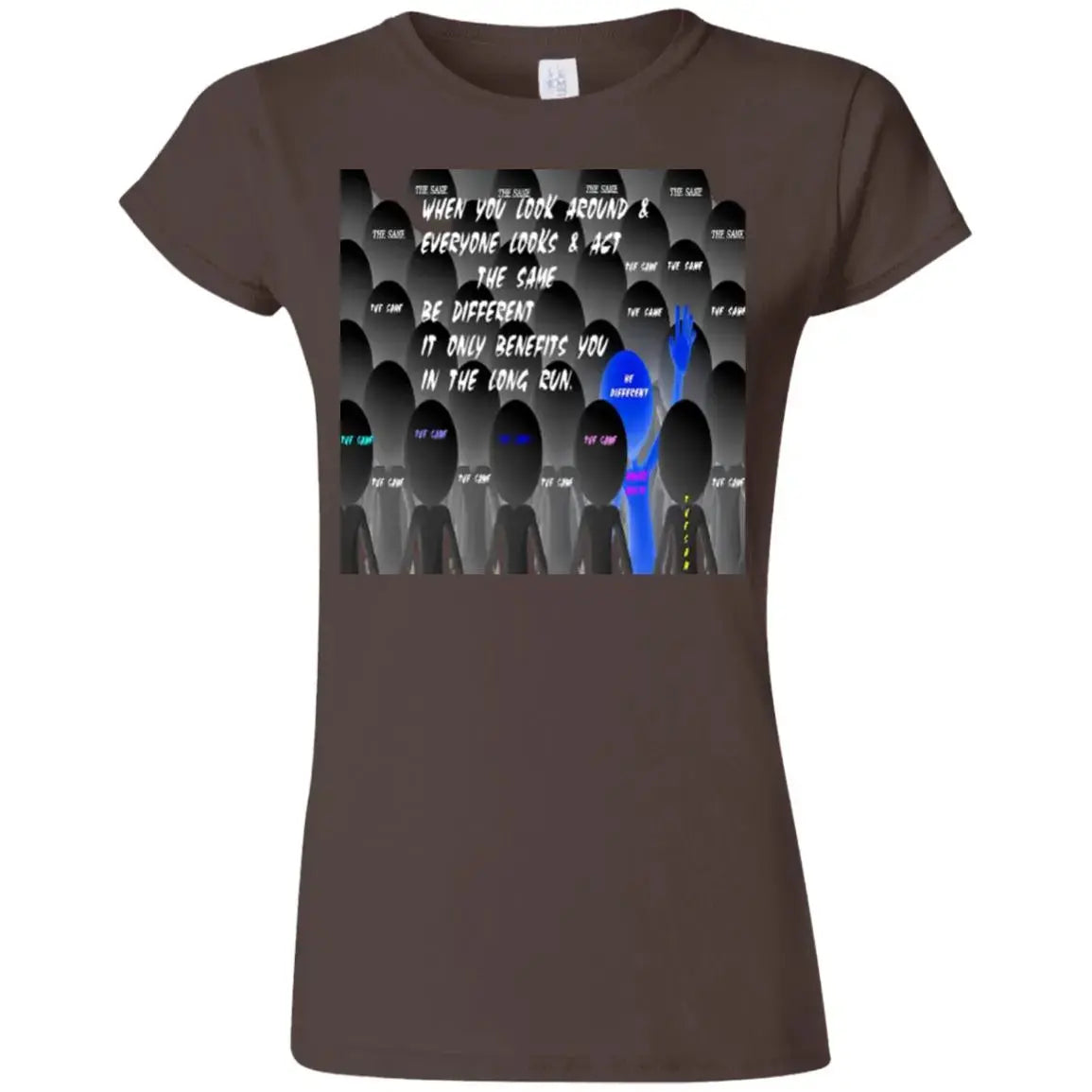 Be Different - Ladies SS - Vintage - T-Shirt CustomCat