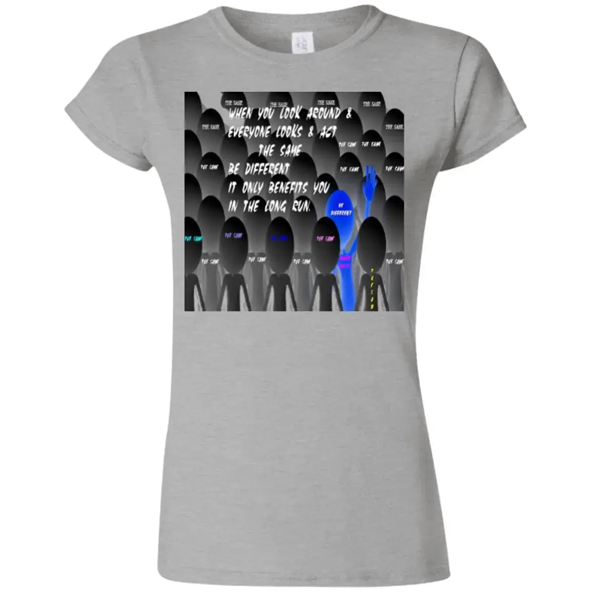 Be Different - Ladies SS - Vintage - T-Shirt CustomCat