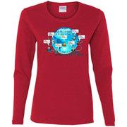 Come Together & Change The World - Ladies' Cotton LS T-Shirt CustomCat