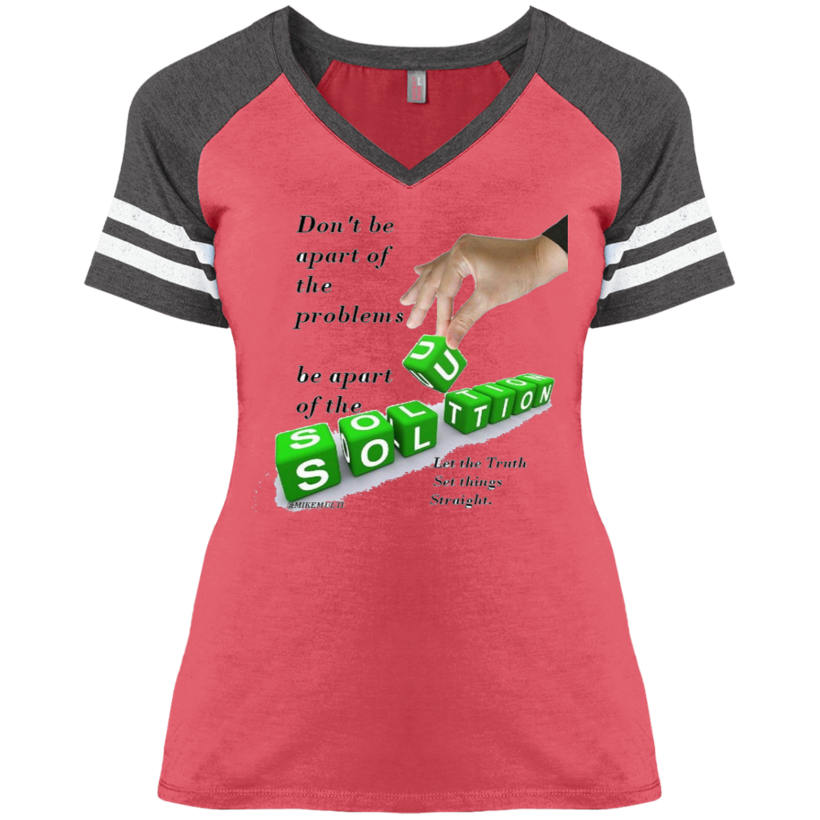 Solution - Ladies' Game V-Neck T-Shirt