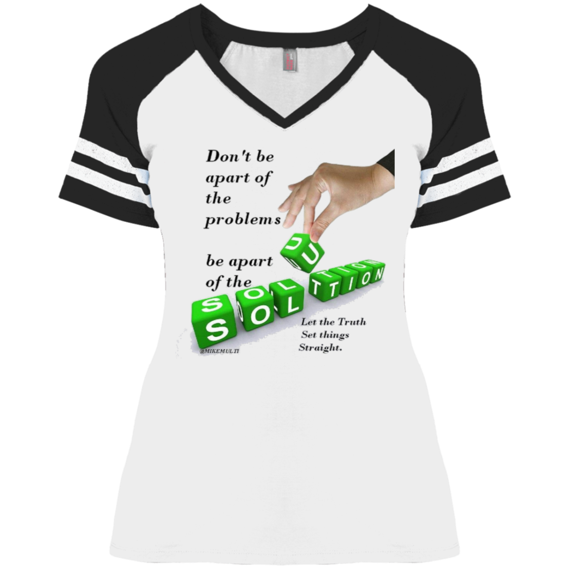 Solution - Ladies' Game V-Neck T-Shirt