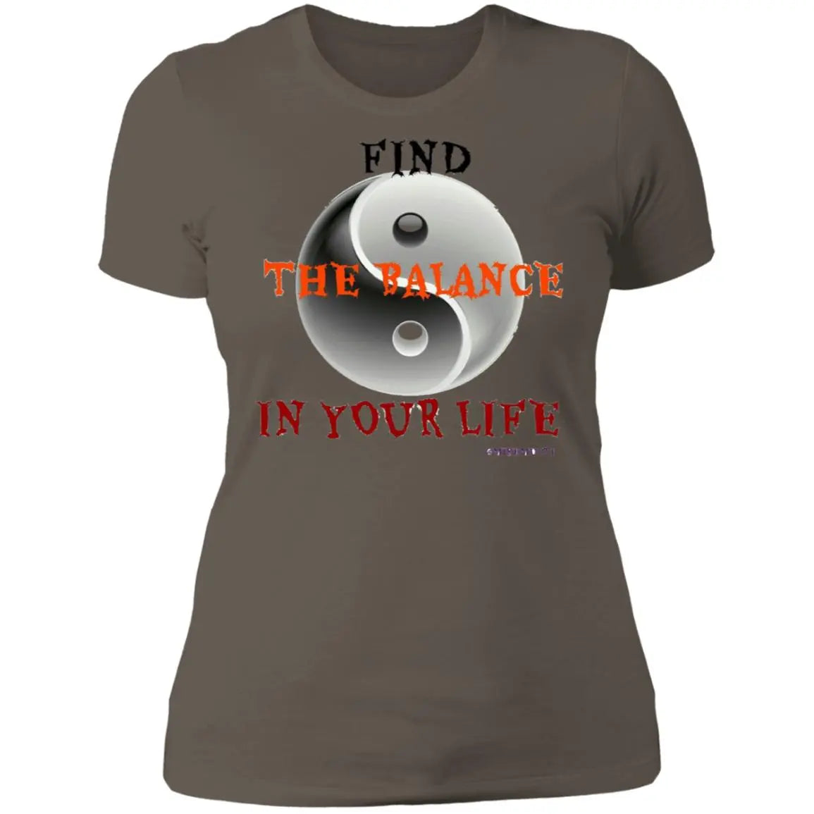 Find The Balance In Your Life - Ladies' Boyfriend T-Shirt CustomCat