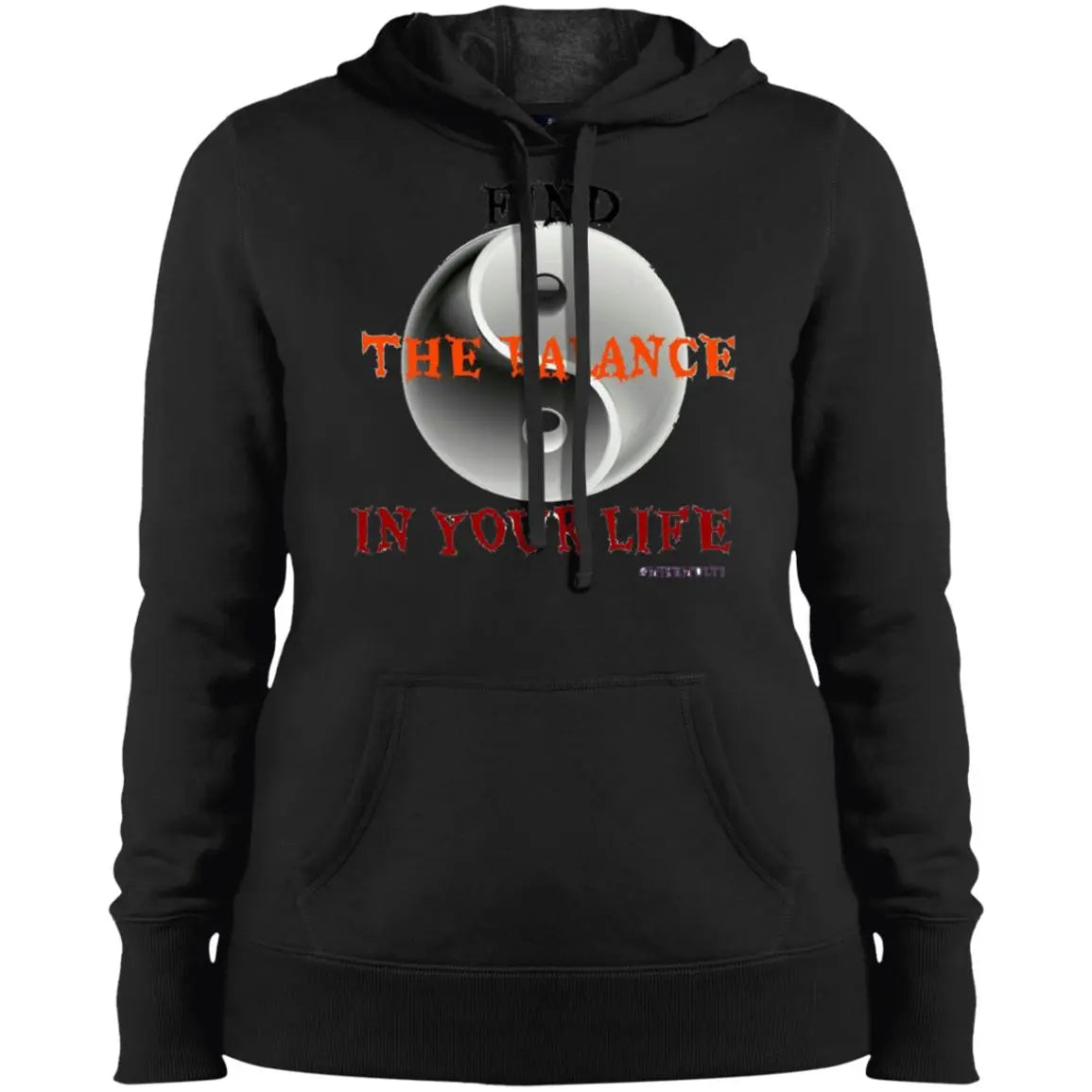 Find The Balance In Your Life - Ladies' Pullover Hooded Sweatshirt CustomCat