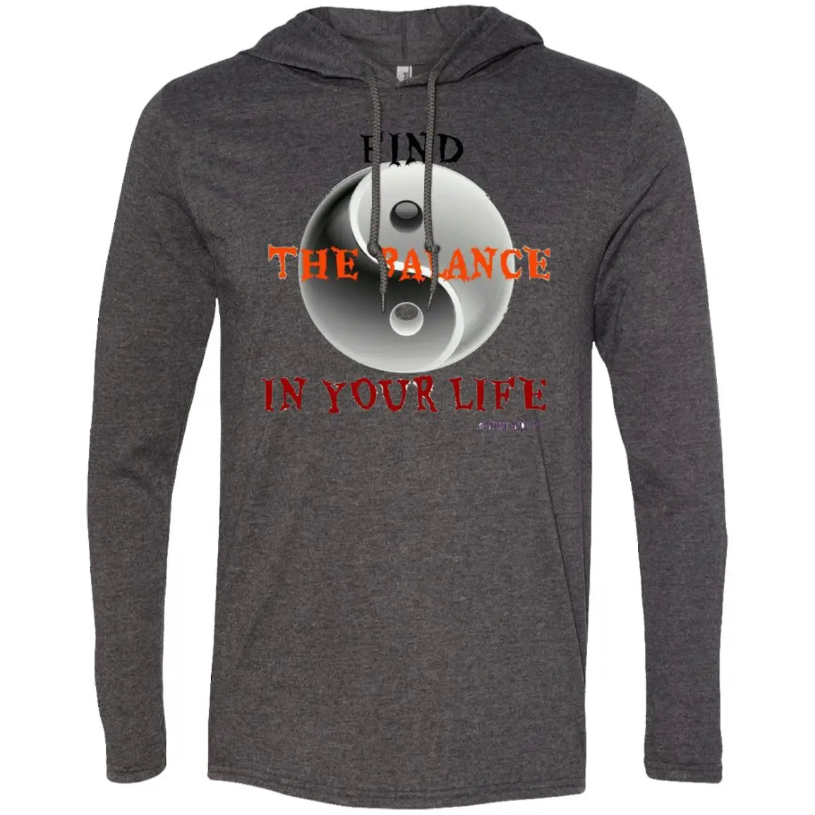 Find The Balance In Your Life - Men's LS T-Shirt Hoodie CustomCat