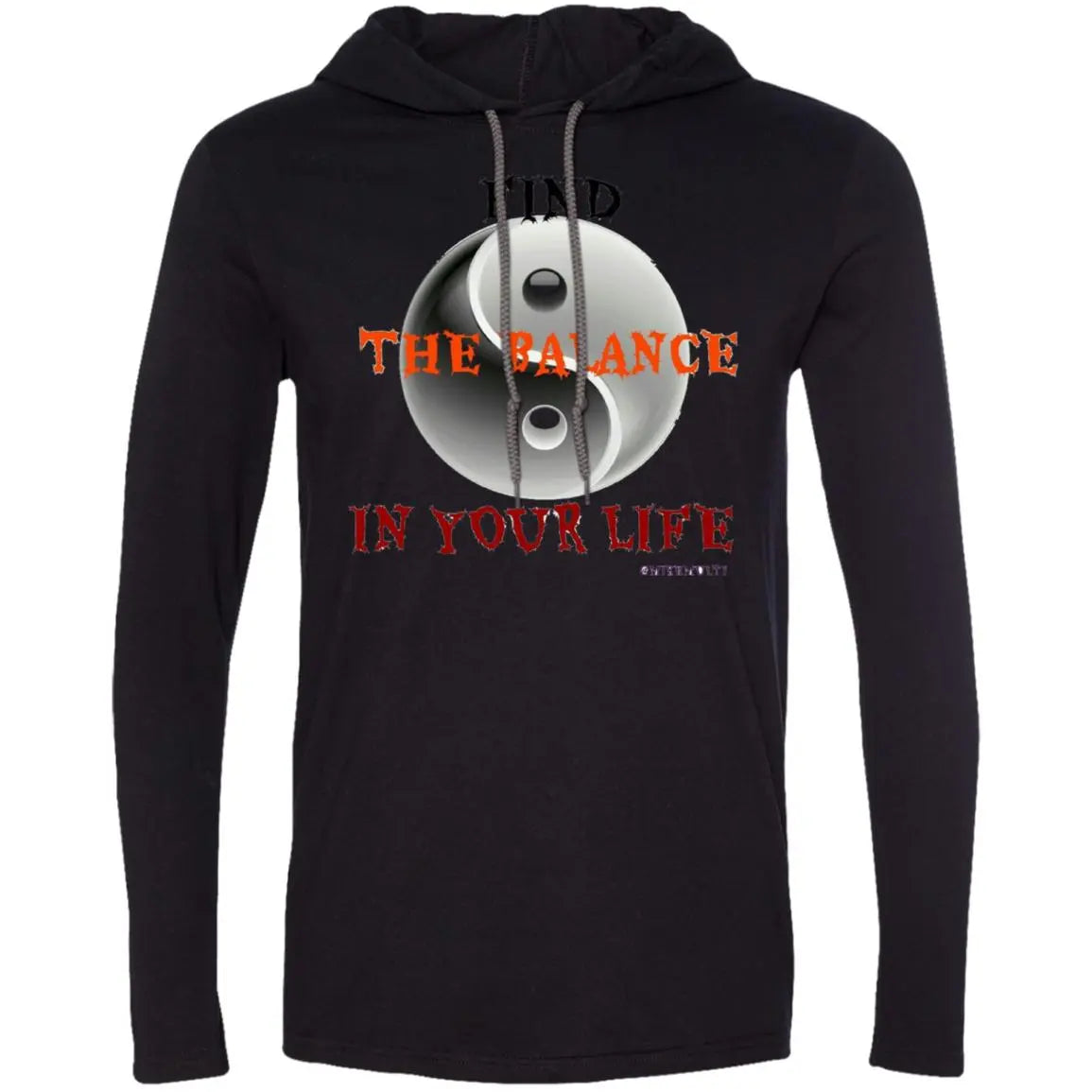 Find The Balance In Your Life - Men's LS T-Shirt Hoodie CustomCat