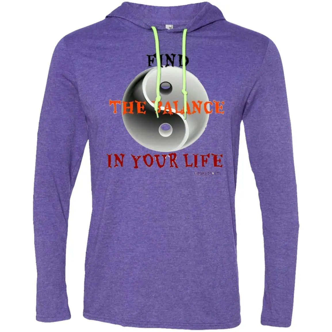 Find The Balance In Your Life - Men's LS T-Shirt Hoodie CustomCat