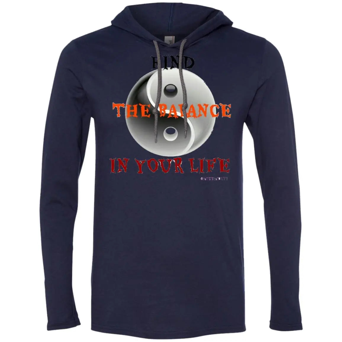 Find The Balance In Your Life - Men's LS T-Shirt Hoodie CustomCat