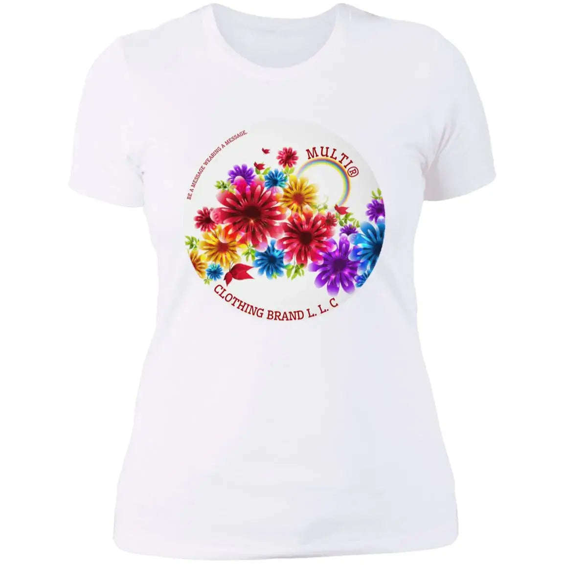 Flowers - Ladies - BF - T-Shirt CustomCat