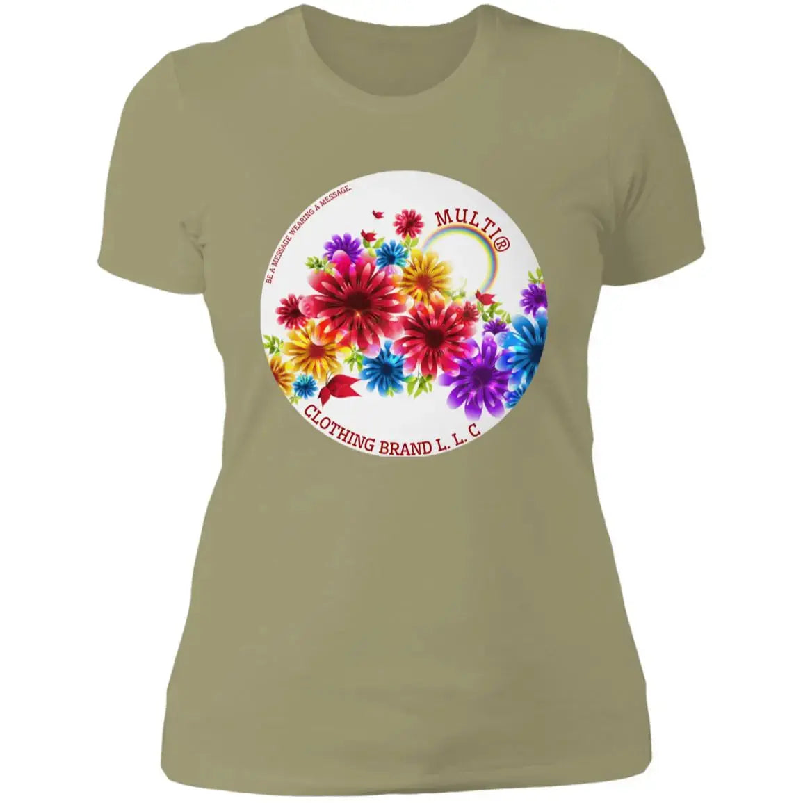 Flowers - Ladies - BF - T-Shirt CustomCat