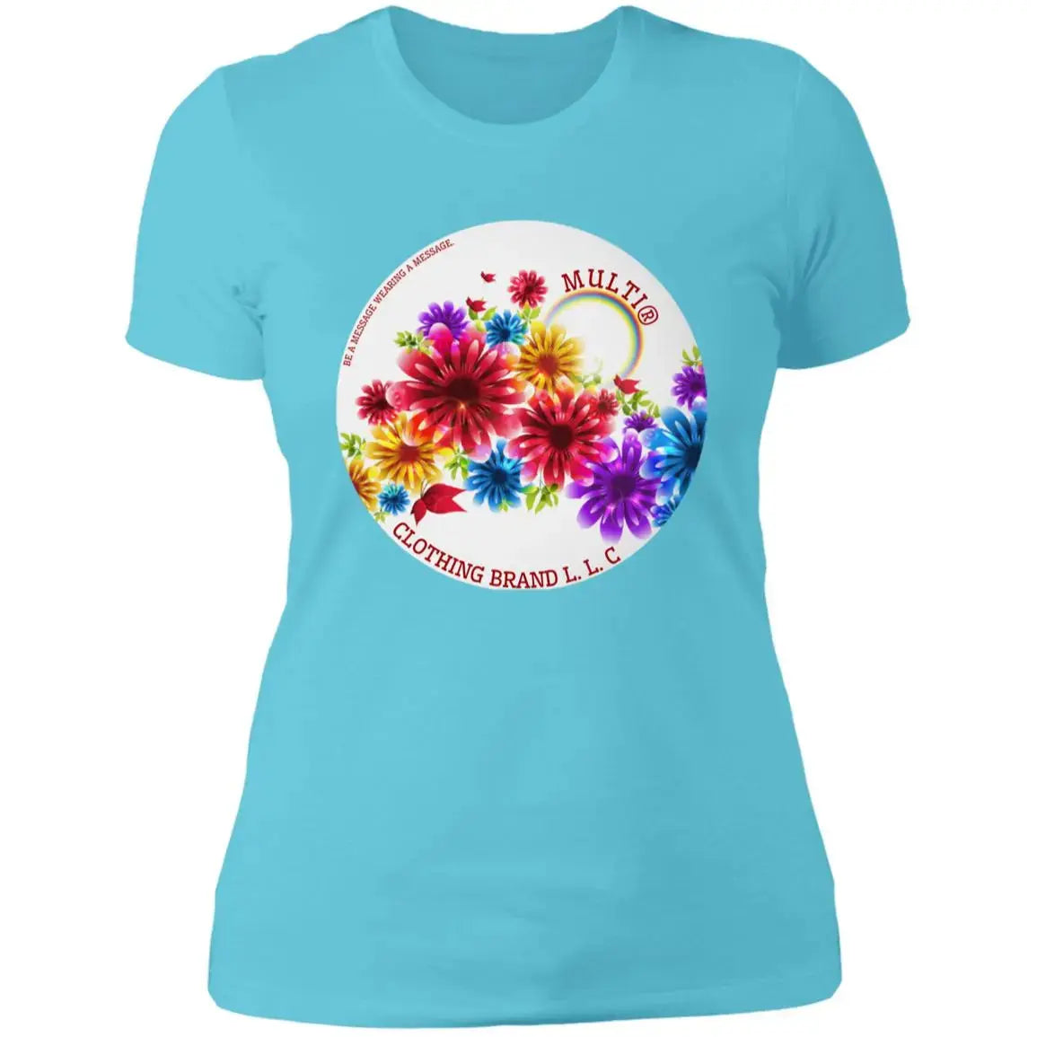 Flowers - Ladies - BF - T-Shirt CustomCat