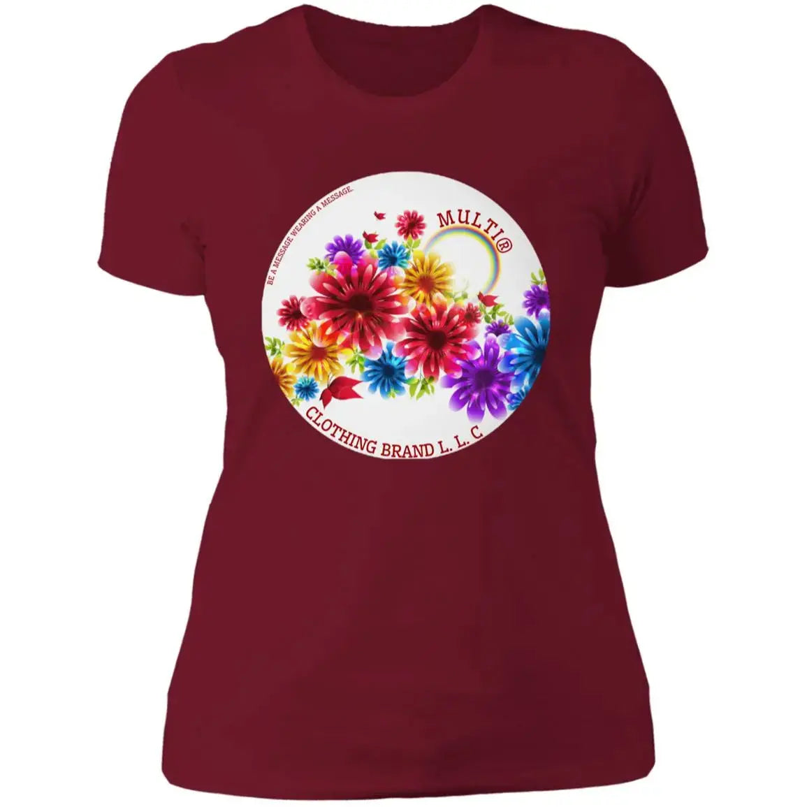 Flowers - Ladies - BF - T-Shirt CustomCat