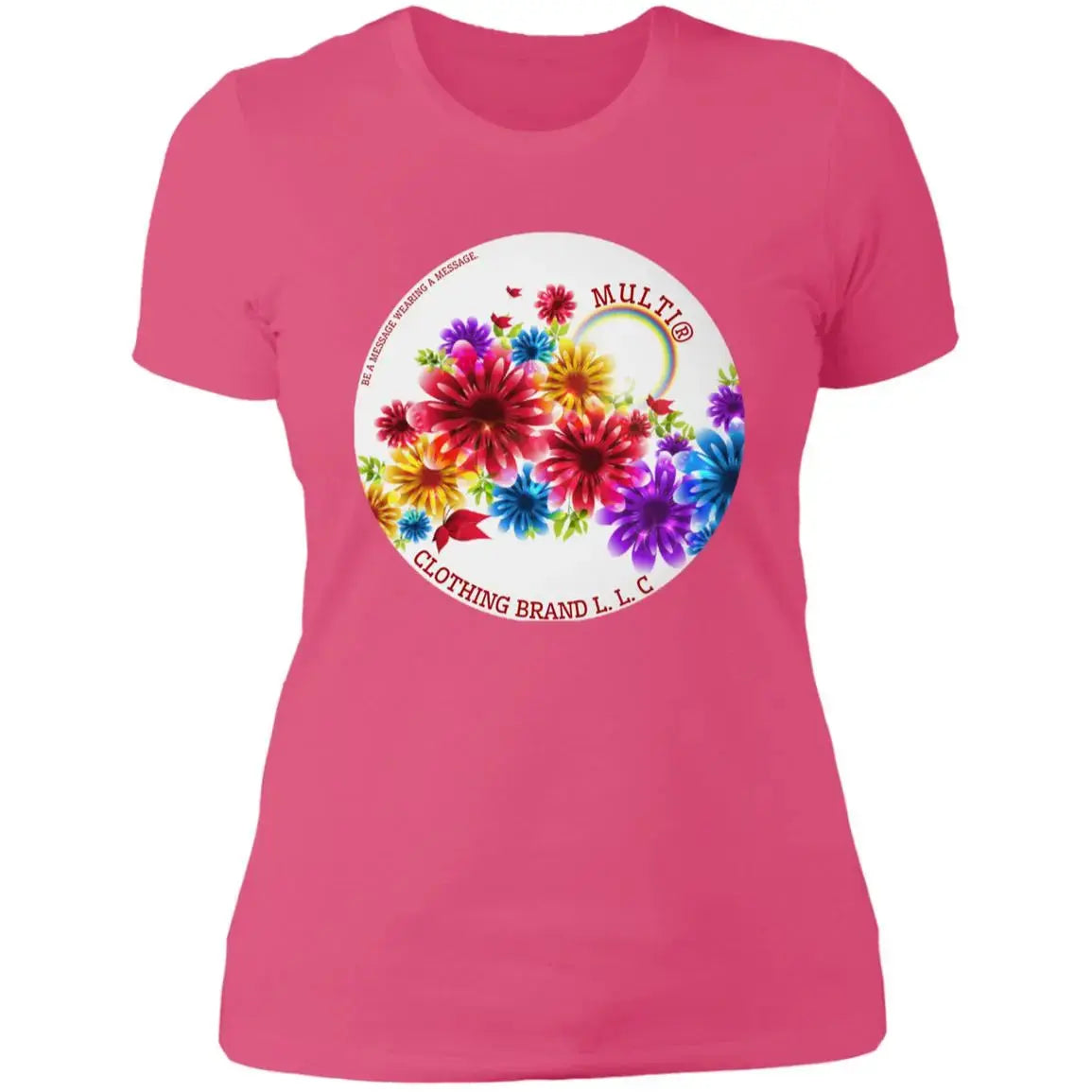 Flowers - Ladies - BF - T-Shirt CustomCat