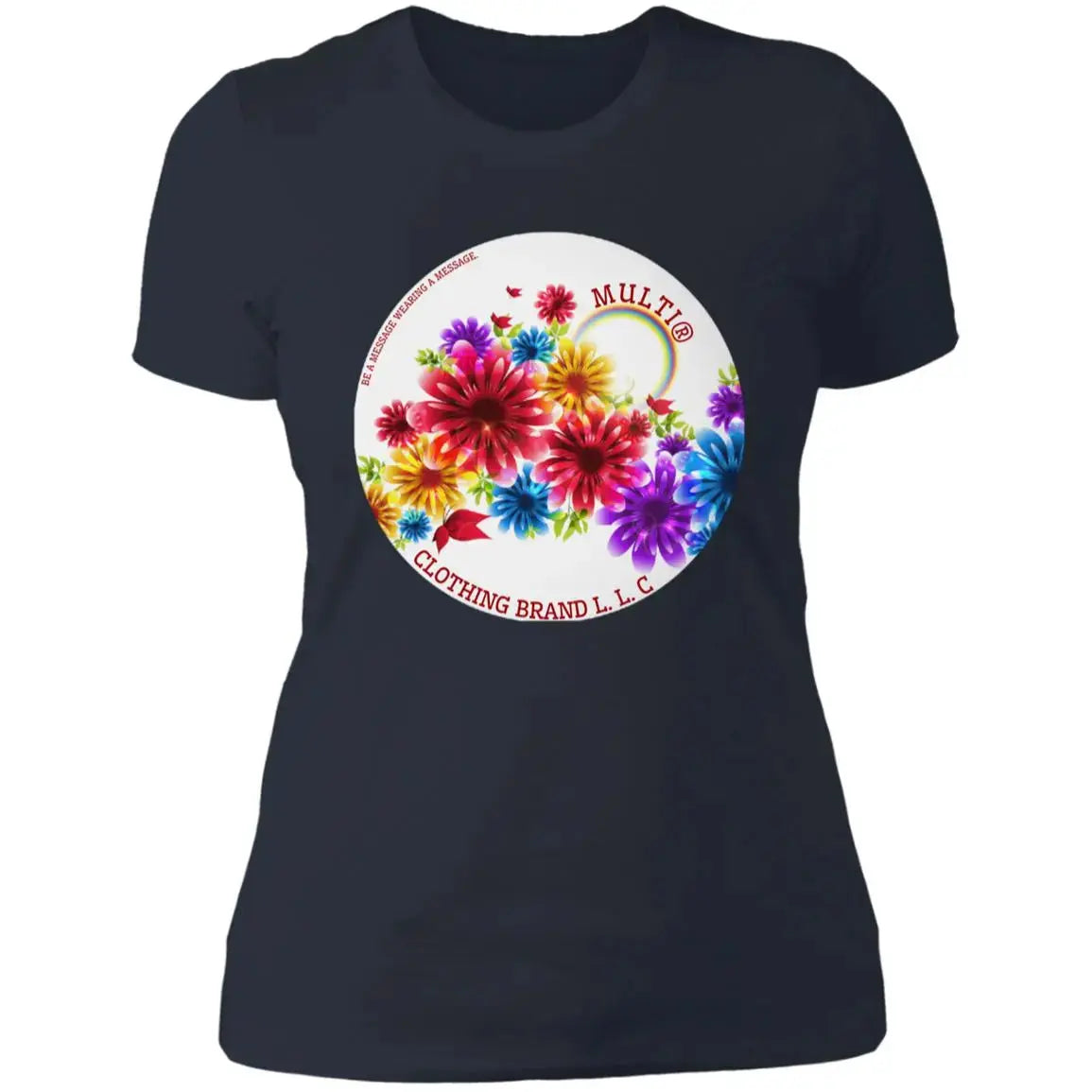 Flowers - Ladies - BF - T-Shirt CustomCat