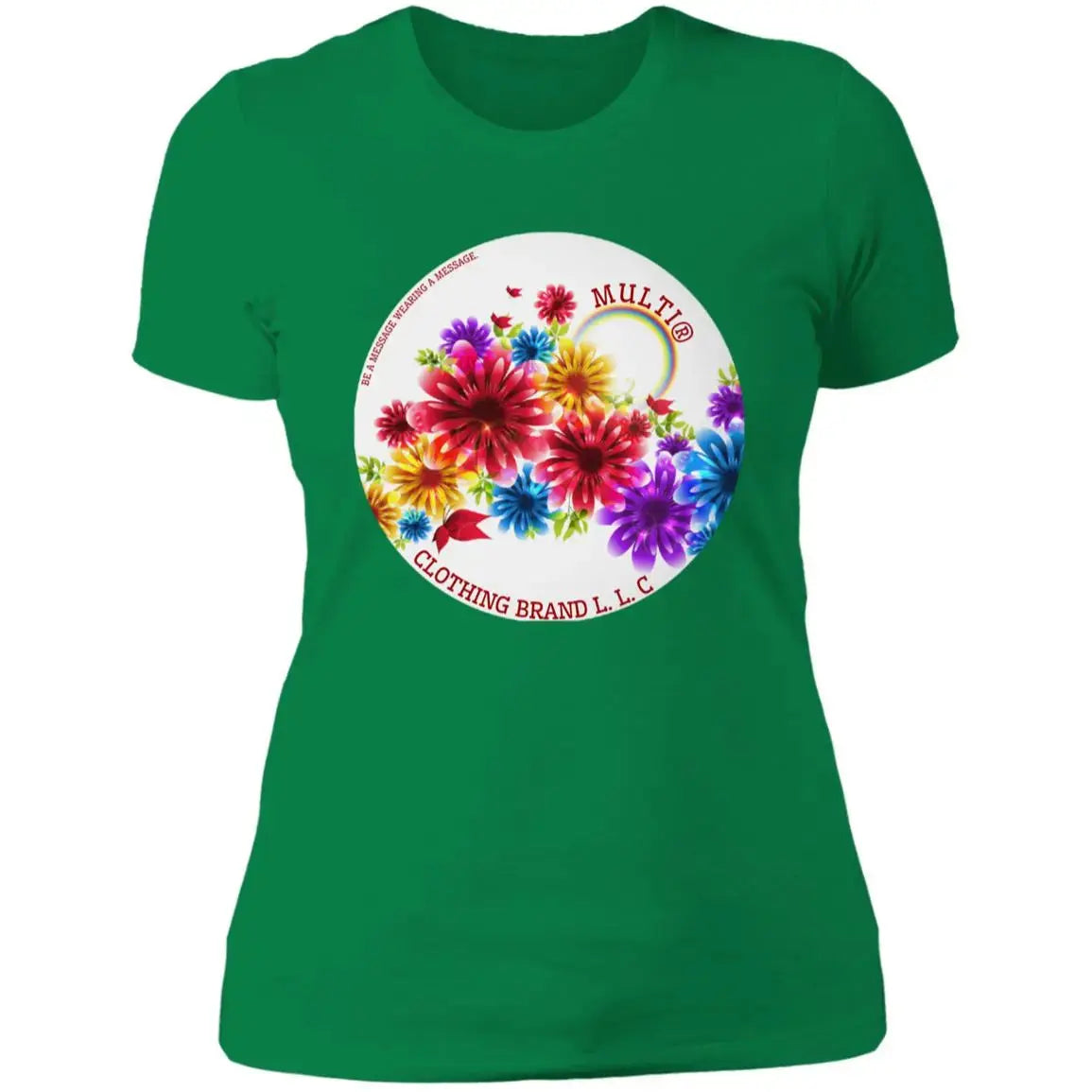 Flowers - Ladies - BF - T-Shirt CustomCat