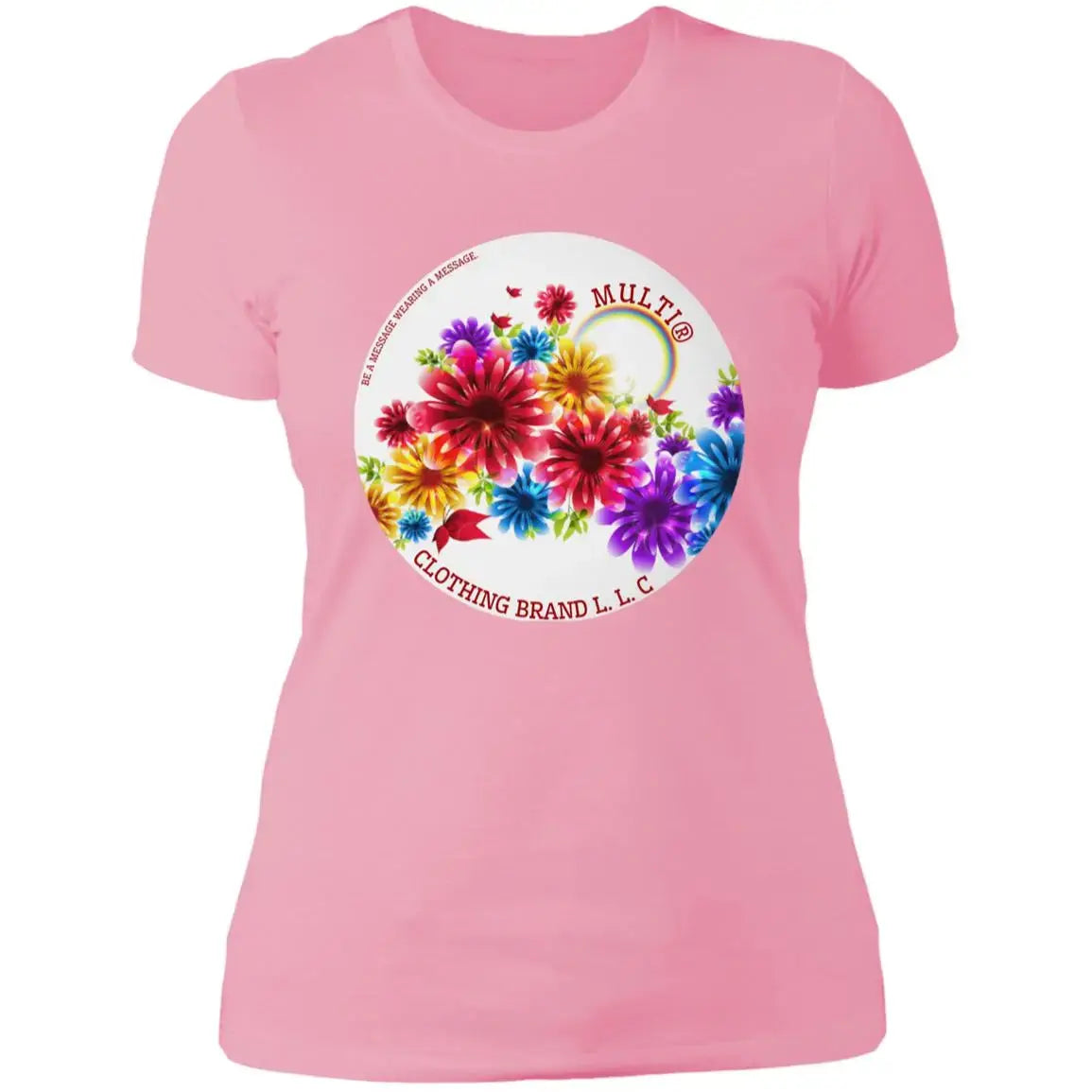 Flowers - Ladies - BF - T-Shirt CustomCat
