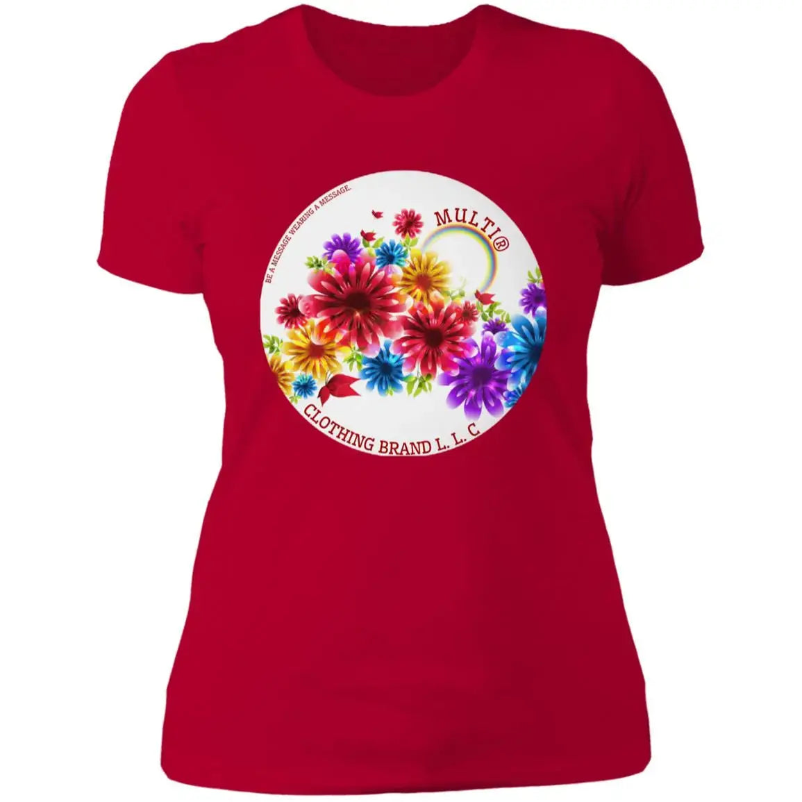 Flowers - Ladies - BF - T-Shirt CustomCat