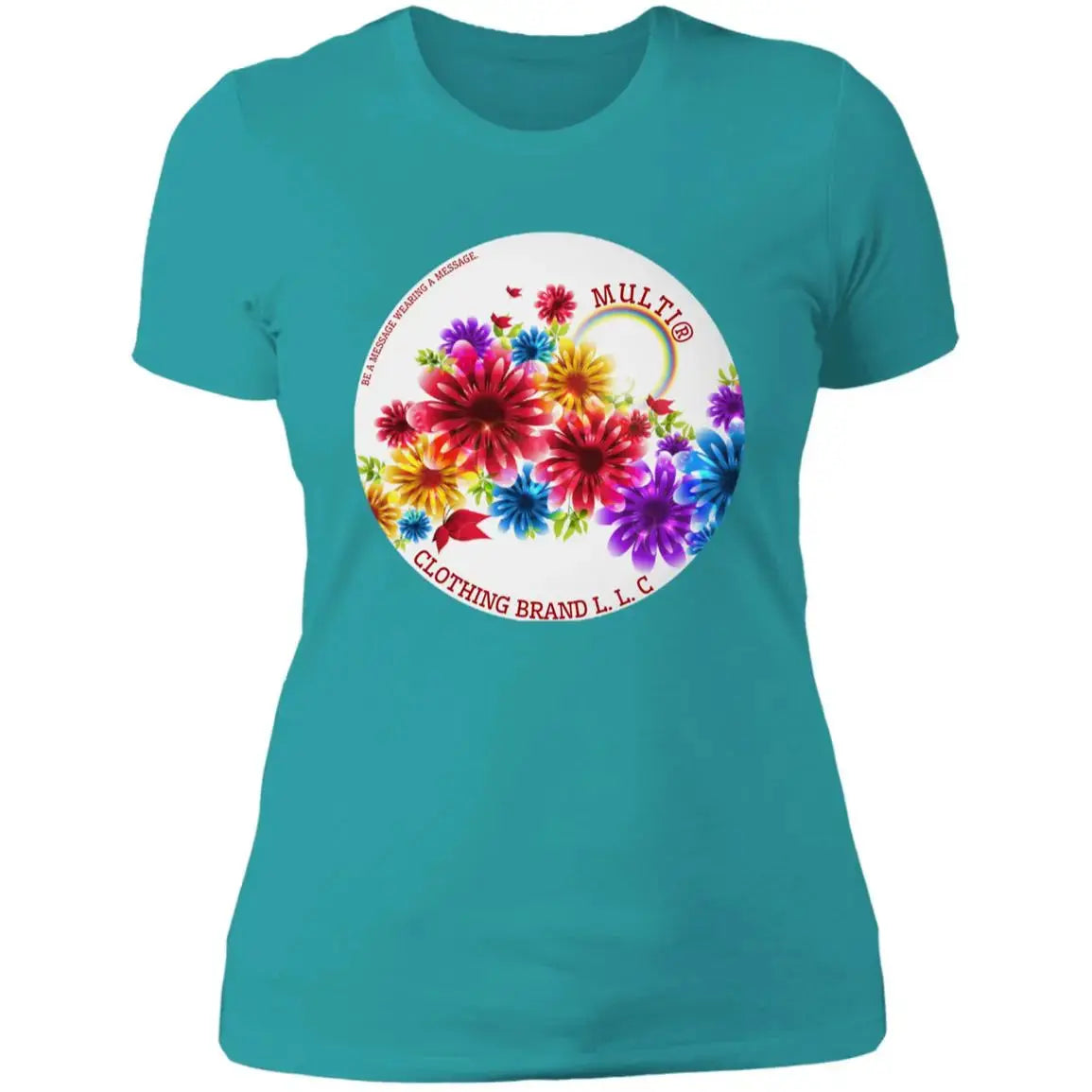 Flowers - Ladies - BF - T-Shirt CustomCat