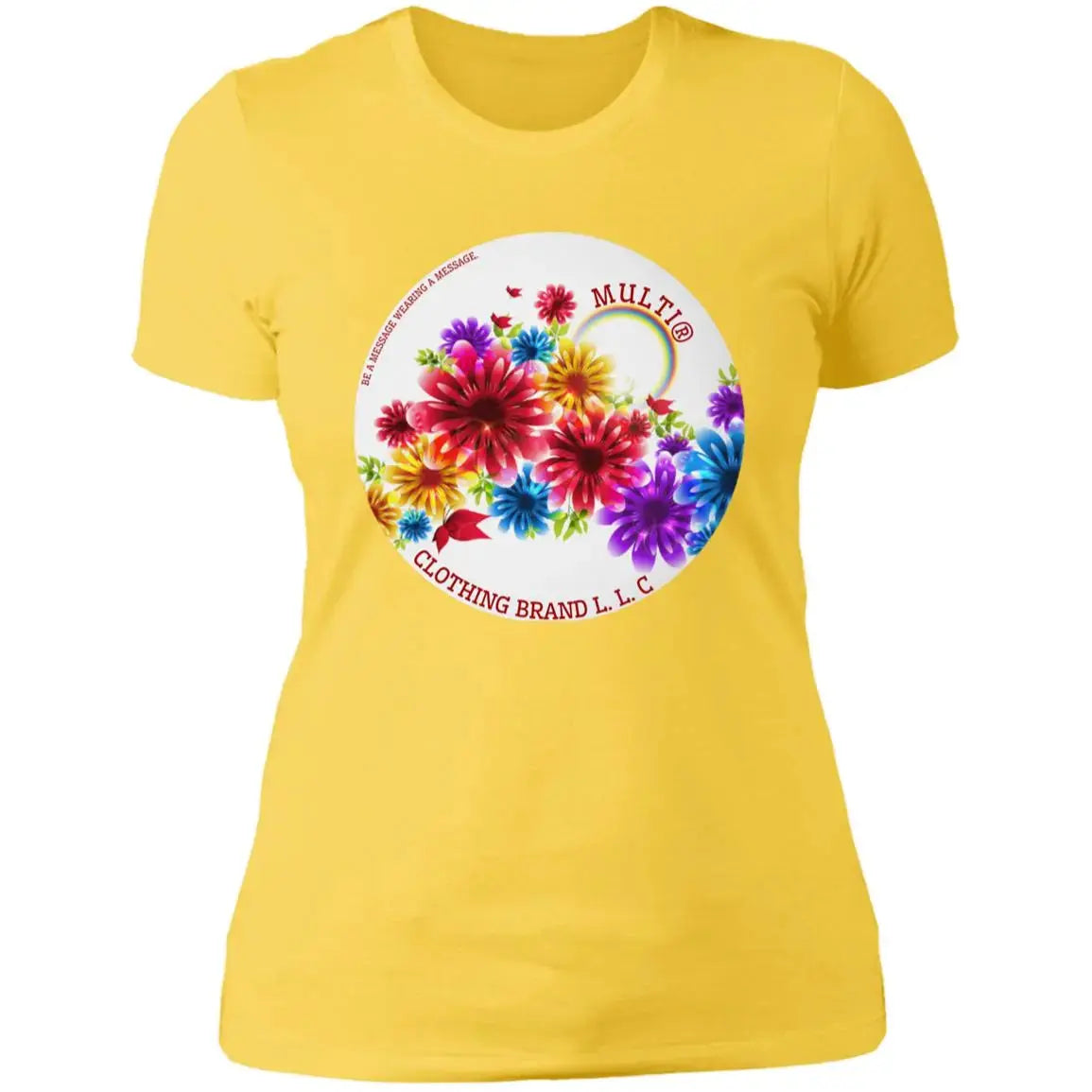 Flowers - Ladies - BF - T-Shirt CustomCat