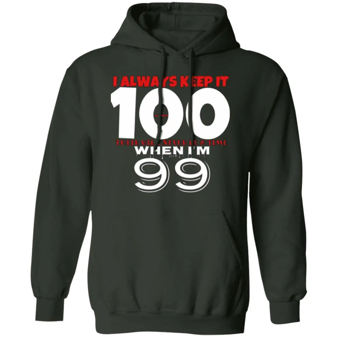 I Always Keep It 100 - Men's Pullover Hoodie CustomCat