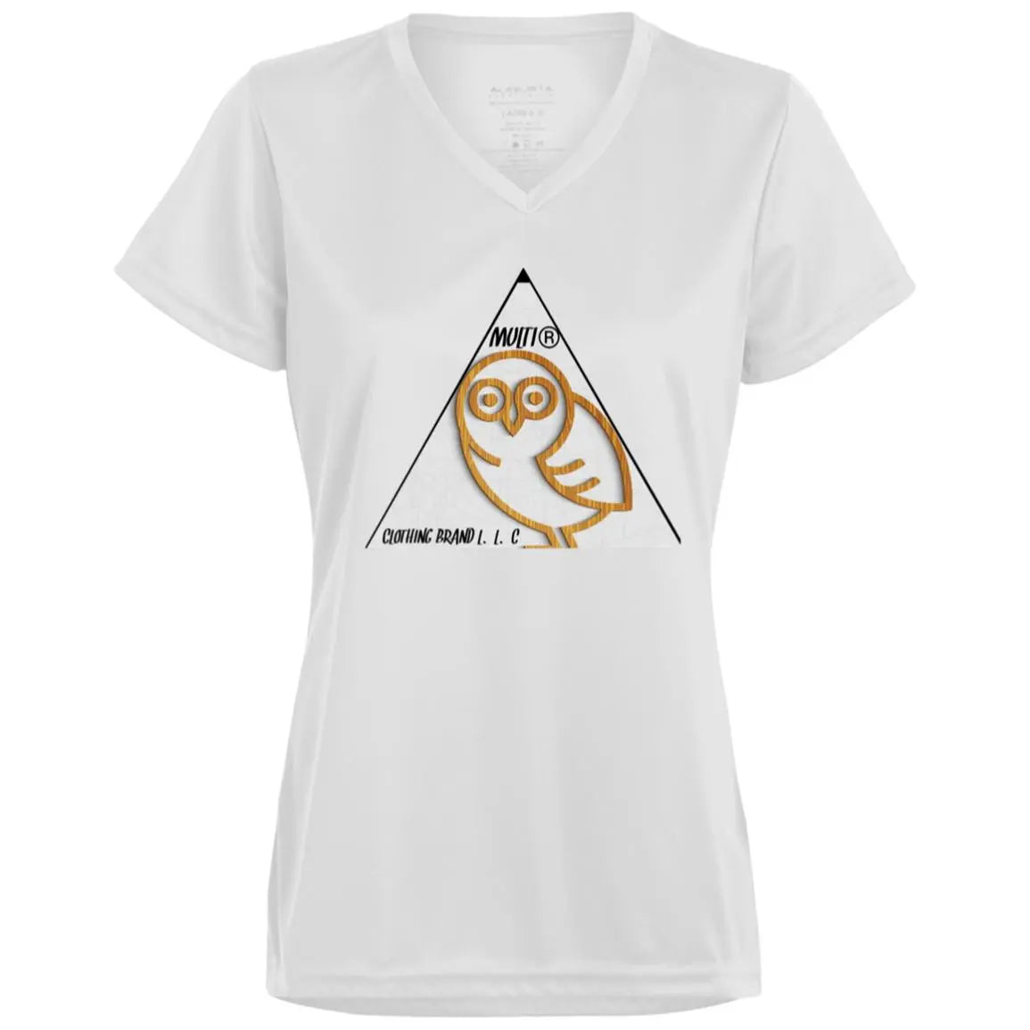 Multi Clothing Brand L.L.C - Owl - 1790 Ladies’ Moisture-Wicking V-Neck Tee CustomCat