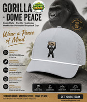 Gorilla - Dome Peace Caps/Hats - Snapback Hats with Perforated Panels