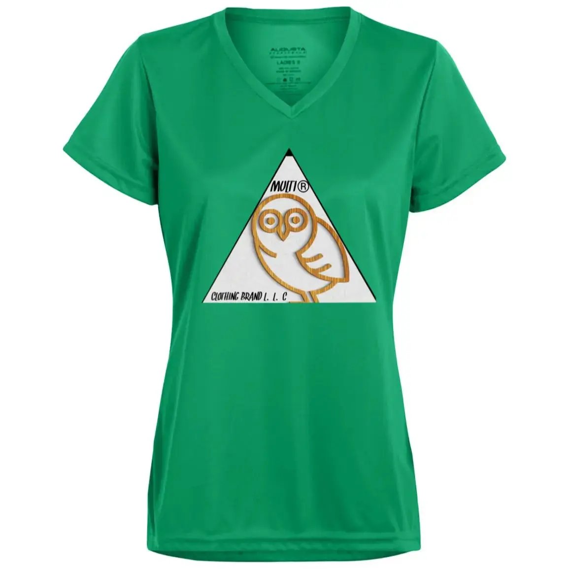Multi Clothing Brand L.L.C - Owl - 1790 Ladies’ Moisture-Wicking V-Neck Tee CustomCat