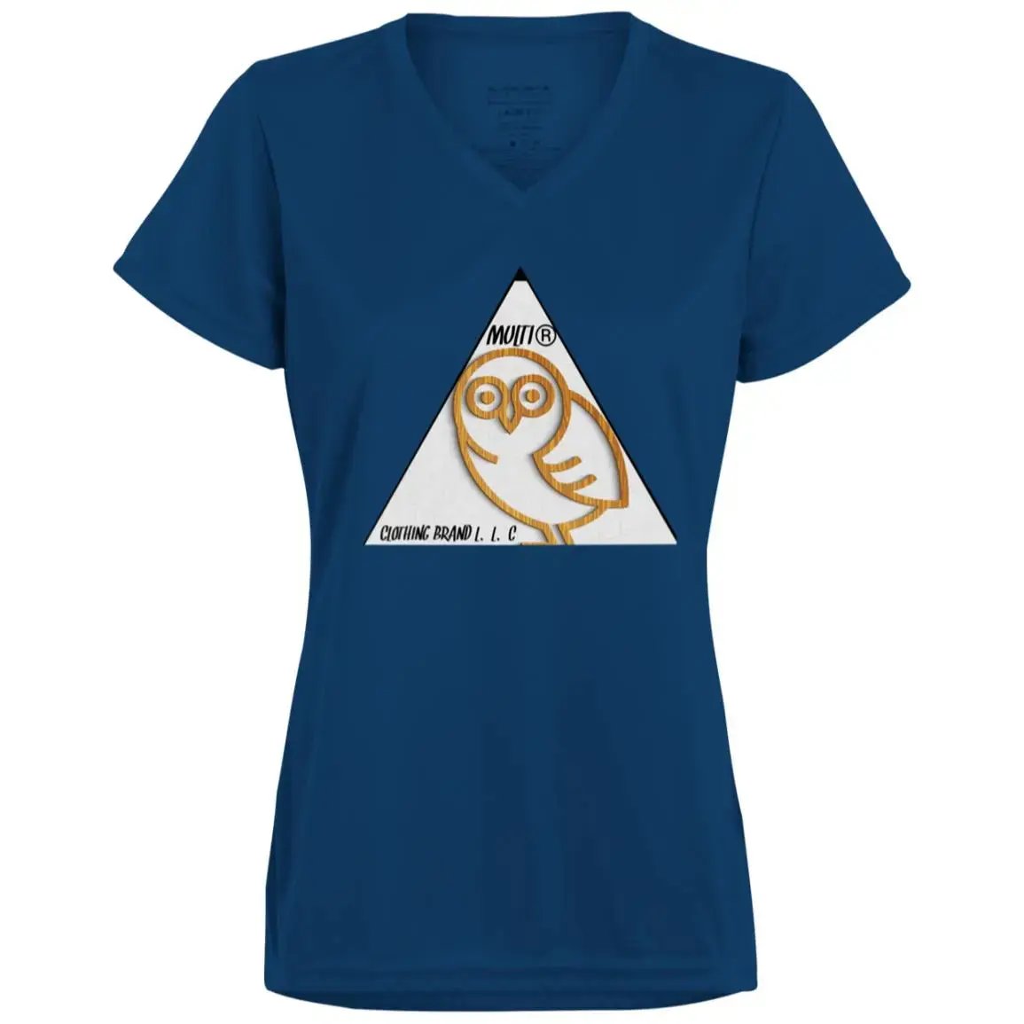 Multi Clothing Brand L.L.C - Owl - 1790 Ladies’ Moisture-Wicking V-Neck Tee CustomCat