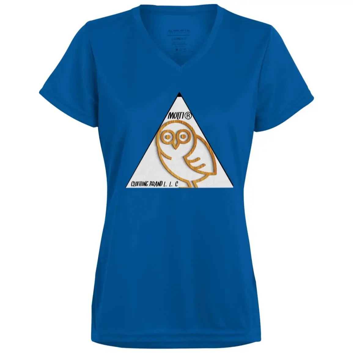 Multi Clothing Brand L.L.C - Owl - 1790 Ladies’ Moisture-Wicking V-Neck Tee CustomCat