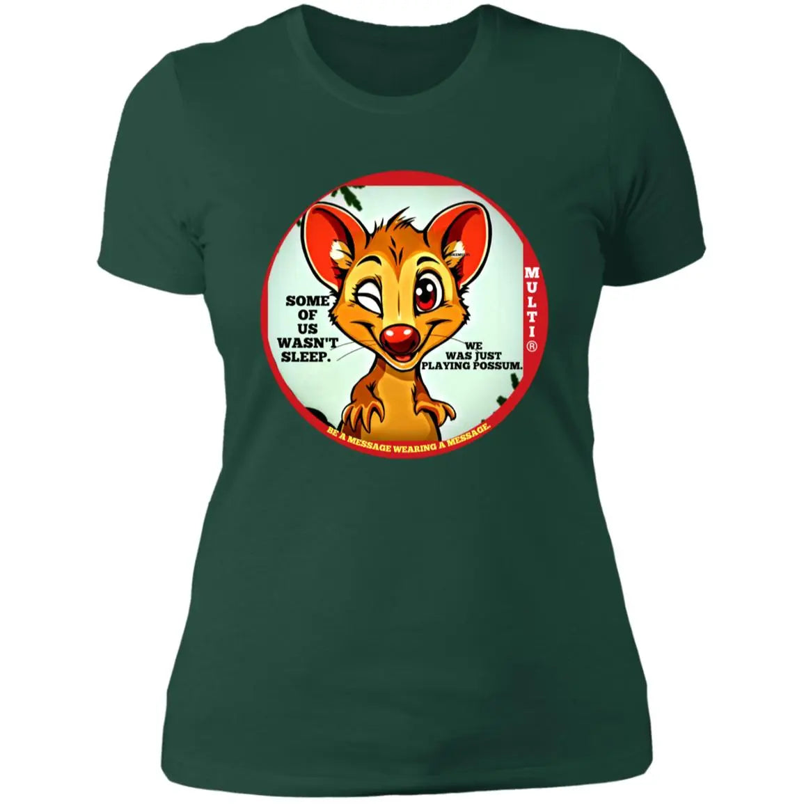 PLAYING POSSUM - LADIES - NL3900 Ladies' Boyfriend T-Shirt CustomCat