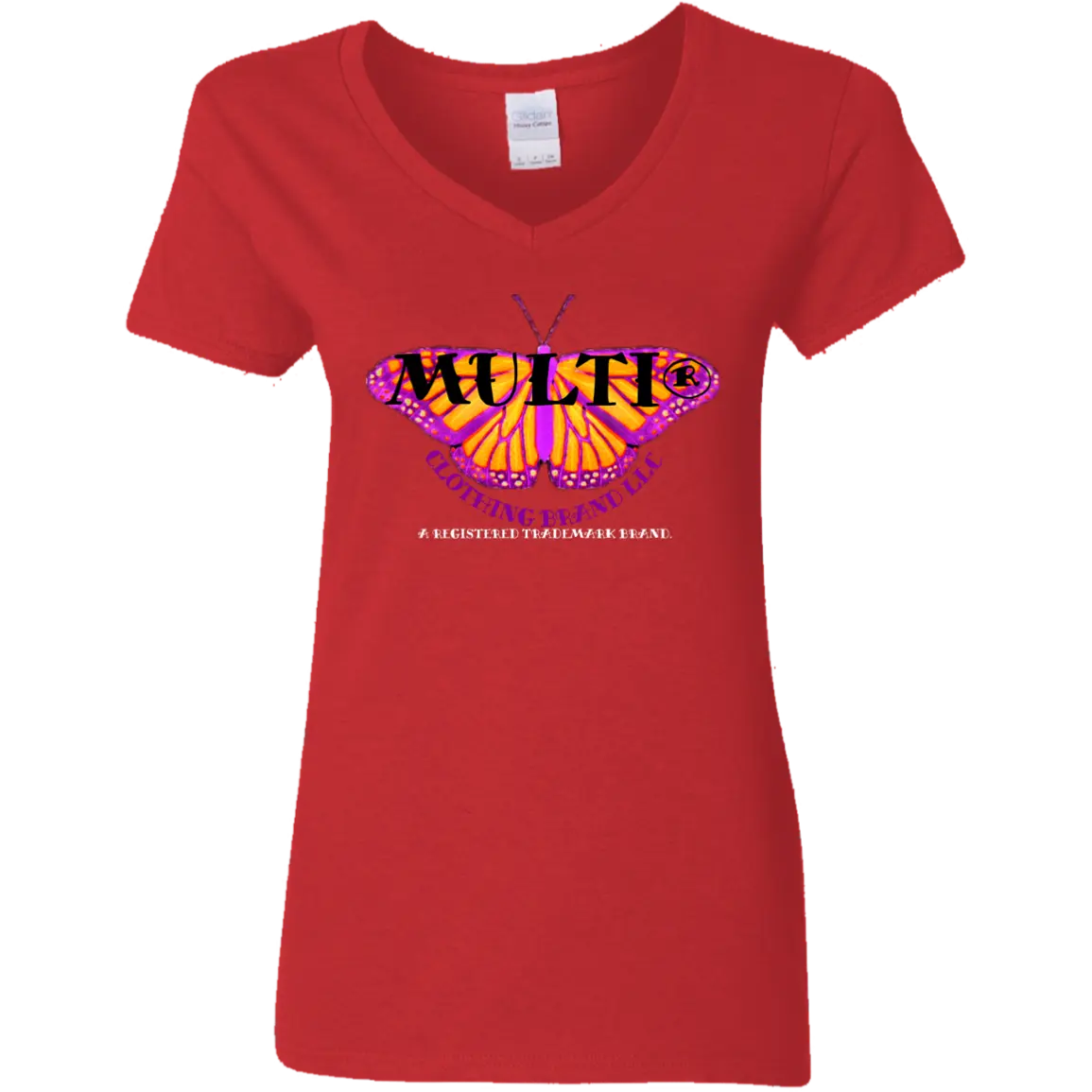 Purple Butterfly - Ladies - T-Shirt CustomCat