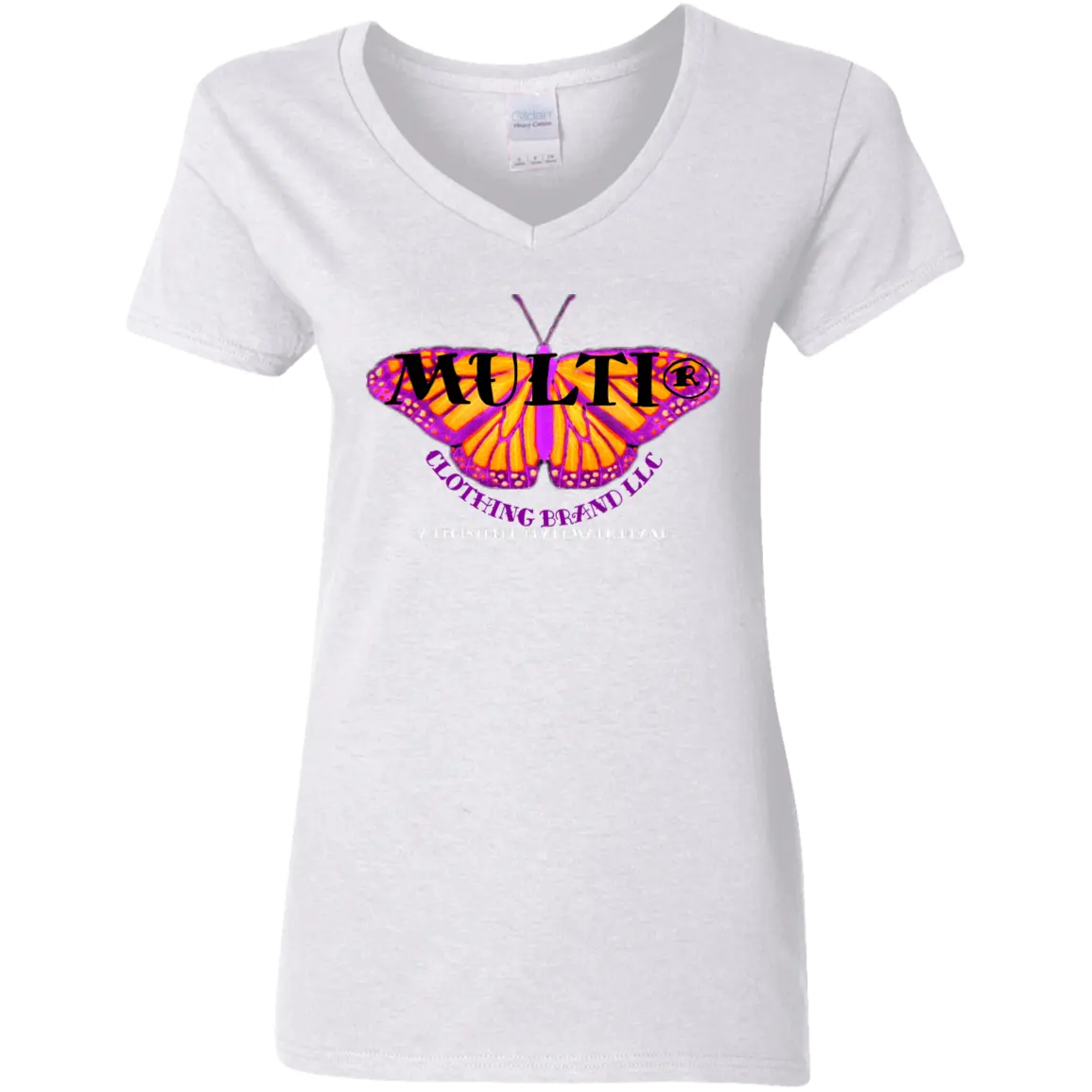 Purple Butterfly - Ladies - T-Shirt CustomCat