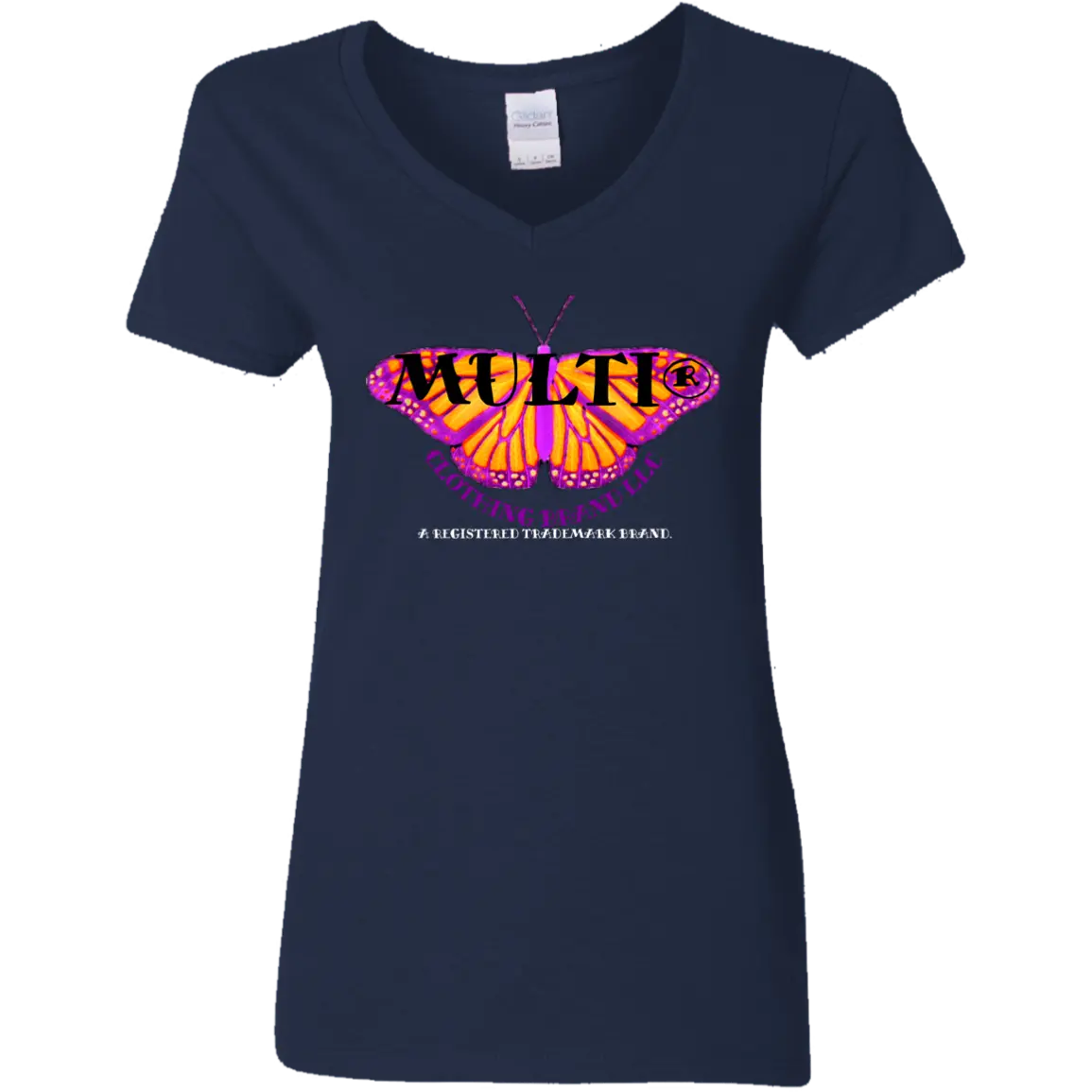 Purple Butterfly - Ladies - T-Shirt CustomCat