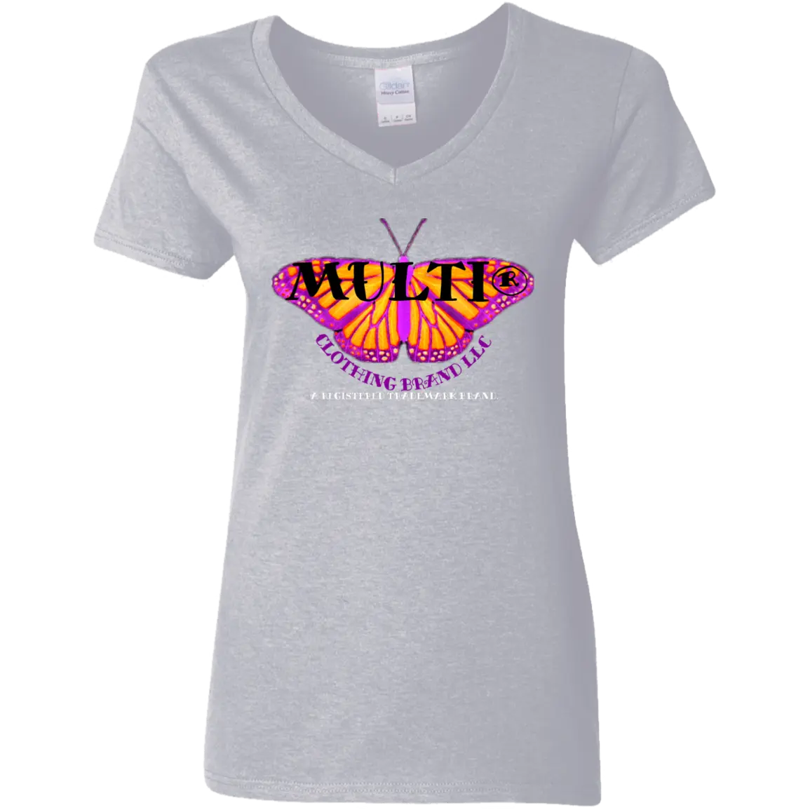Purple Butterfly - Ladies - T-Shirt CustomCat
