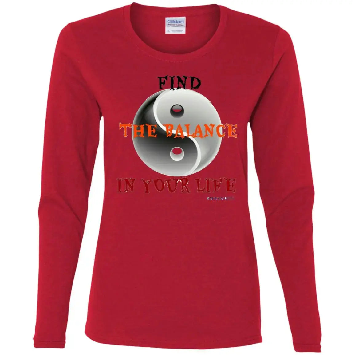 The Balance - Ladies LS T-Shirt CustomCat